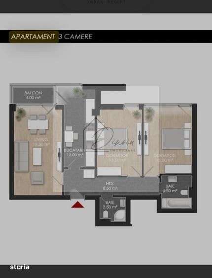 Apartament 3 camere Atria Urban Resort Sos Chitilei I parcare I COM 0% - Imagine principală: 2/16