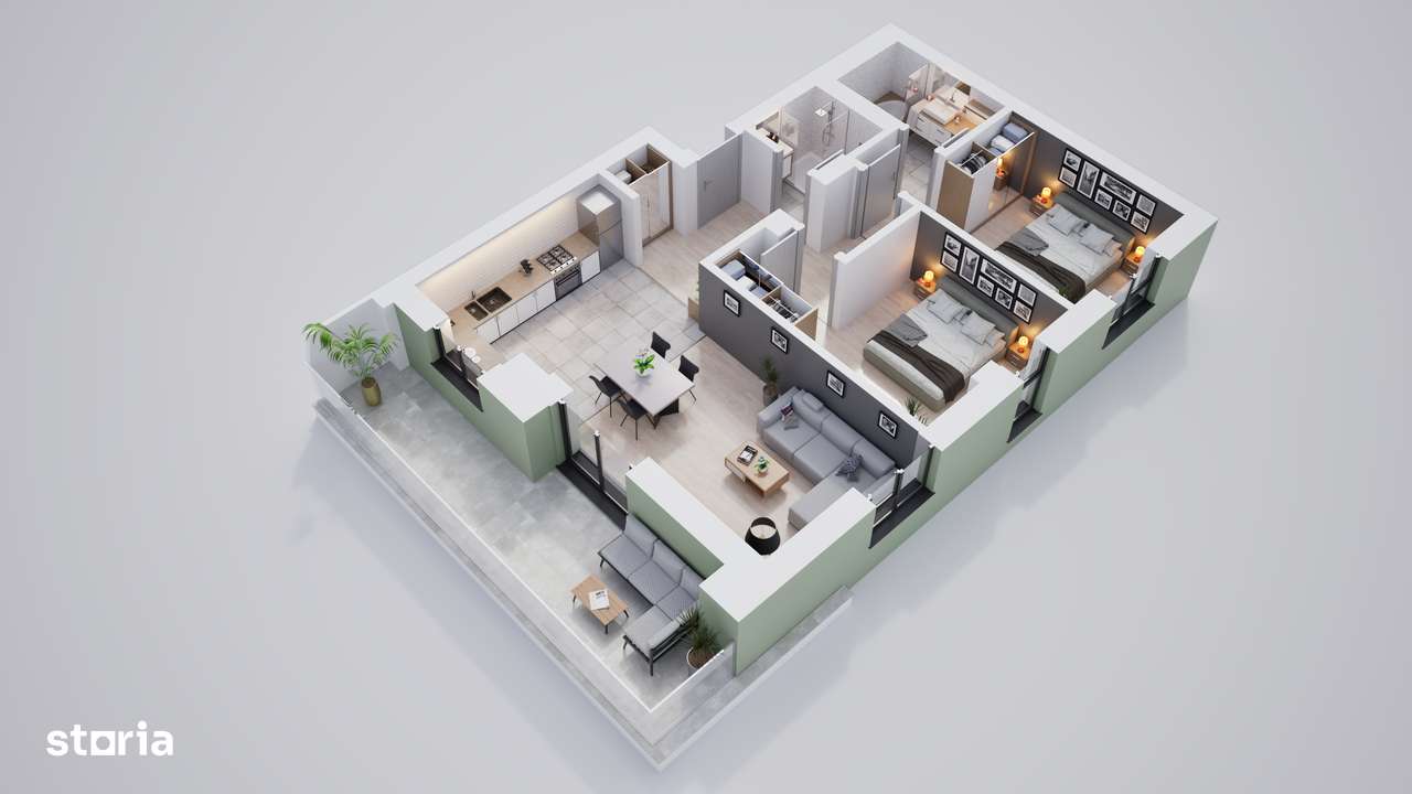 Apartament in cartier privat cu spații verzi si parcare - Imagine principală: 4/19