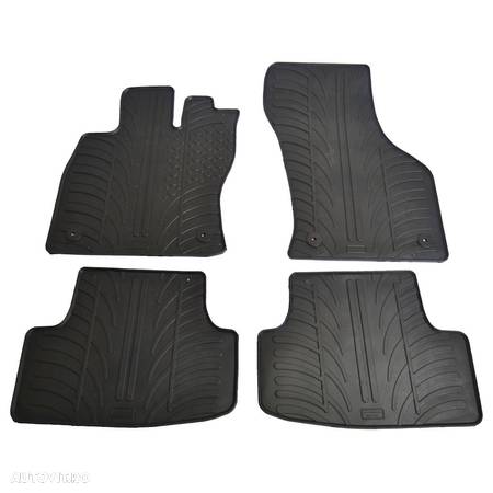 Set covorase auto din cauciuc Seat Leon 2013-03.2020 (5 usi), Vw Golf 7 2012-12.2019 (cu 5 usi, cutie manuala), Golf VII Four Motion 2012-12.2019, Golf VIII 01.2020- Hatchback (5 usi), Gledring, 4 buc. - 1