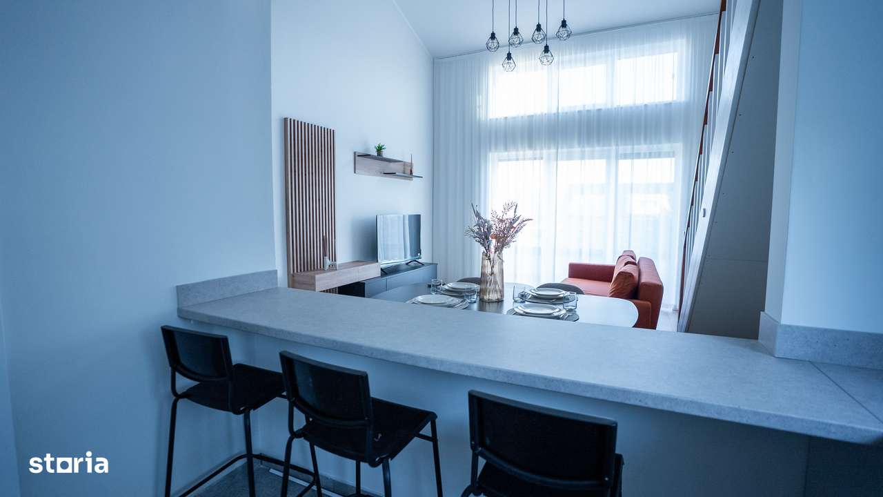 Penthouse superb in ansamblu nou cu vile - 4 camere - mobilat + utilat - Imagine principală: 4/9