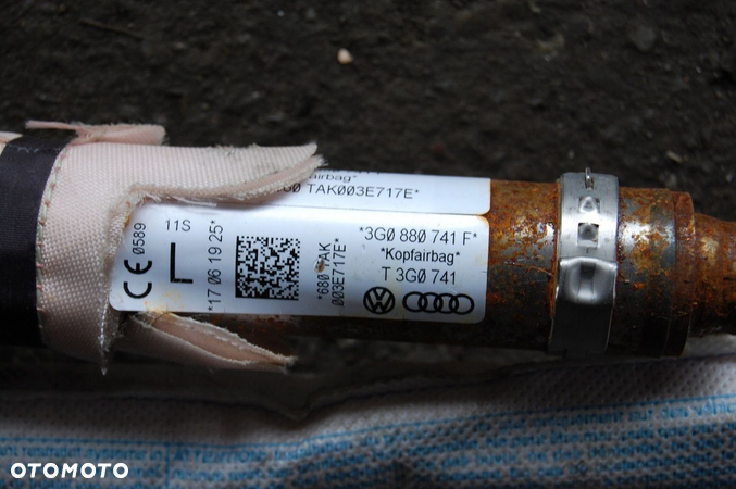 VW PASSAT B8 KOMBI KURTYNA POWIETRZNA AIRBAG LEWA 3G0880741F - 5