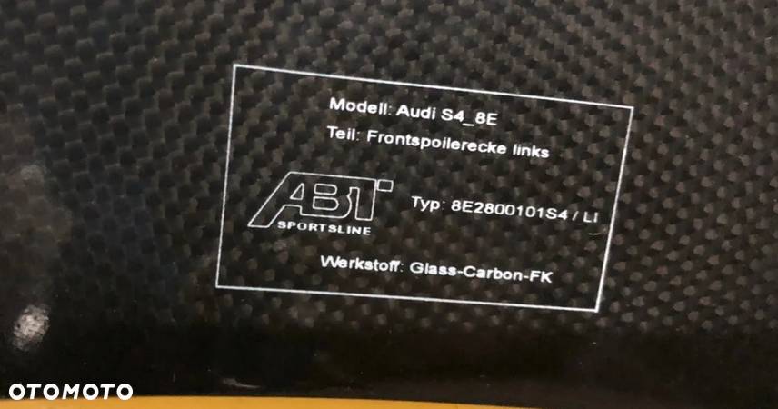 Audi A4 S4 B6 8E ABT tuning zderzak przód carbon - 8