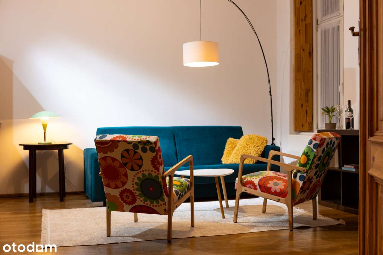 Dwa połączone pokoje 44m2 w 4 pok mieszk(120m2) centrum Katowic