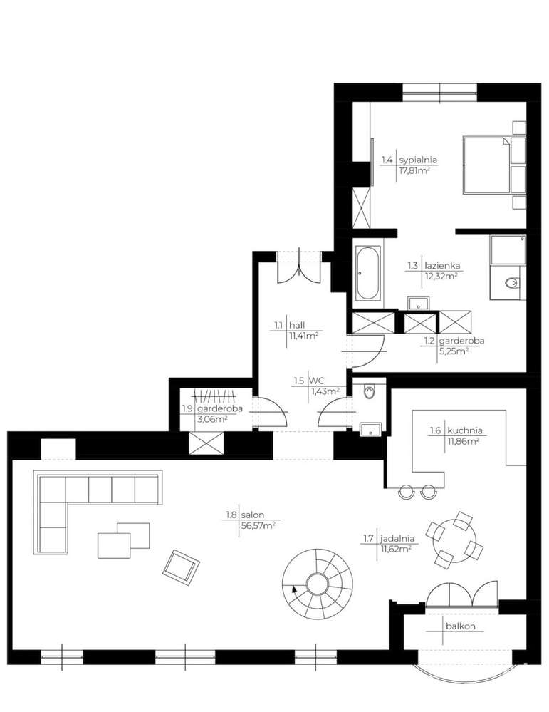 Unikatowy apartament przy Al. Róż z winniczką-16