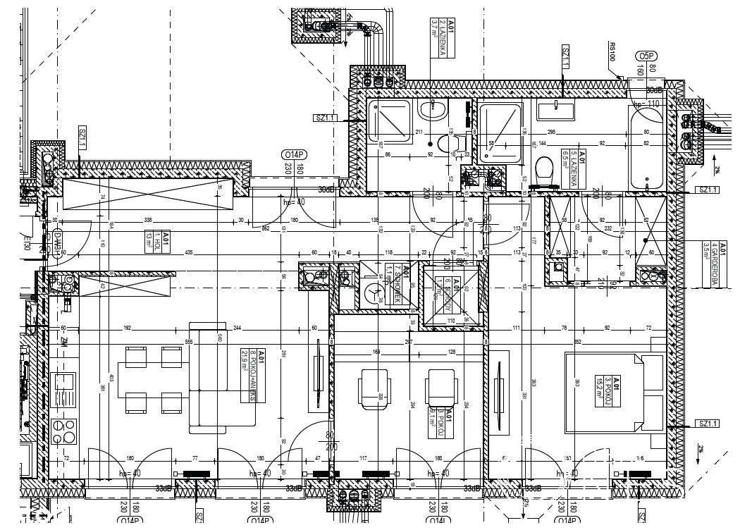 Dwupoziomowe mieszkanie 110 m2, Warszawa Ursus-14