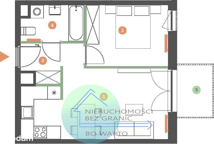 2 pok.na Zabłociu, w super okolicy,w dobrej cenie! - Pełny obrazek: 4/6