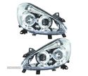 FARÓIS ANGEL EYES PARA RENAULT CLIO 05-09 FUNDO CROMADO H1 H1 - 1