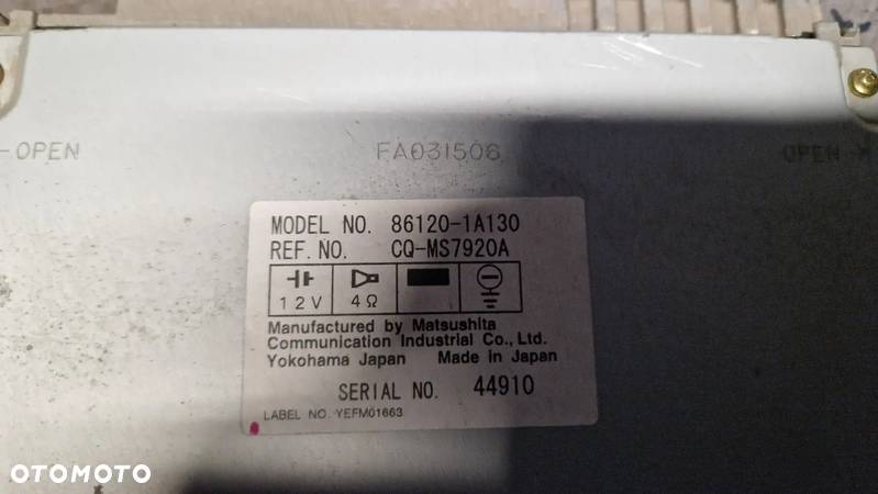 TOYOTA COROLLA E11 RADIO CD 86120-1A130 - 4