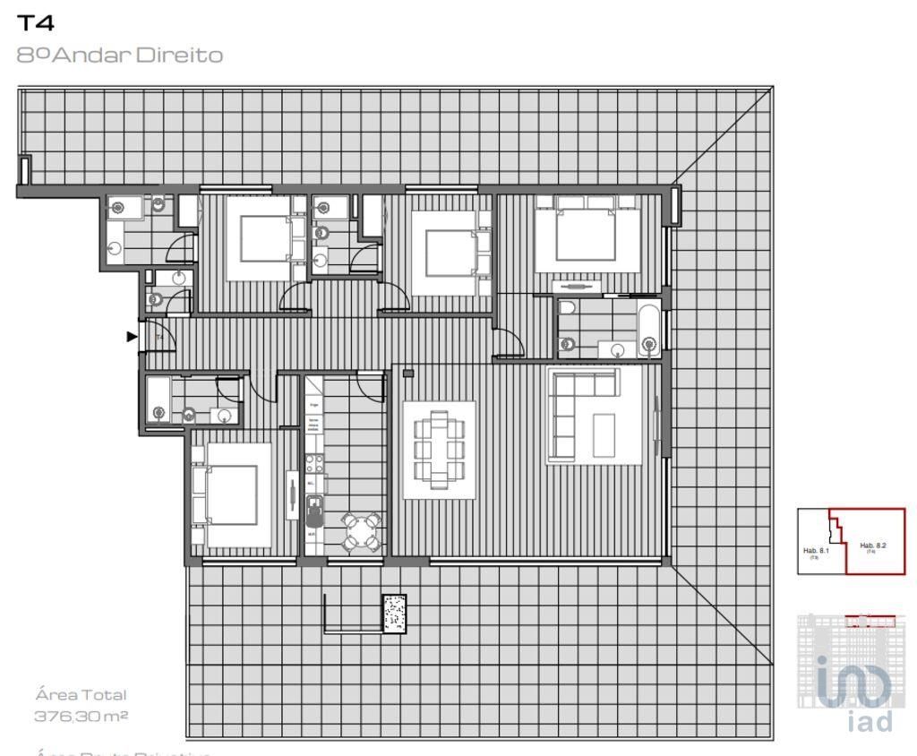 Apartamento T4 em Porto de 183,00 m2