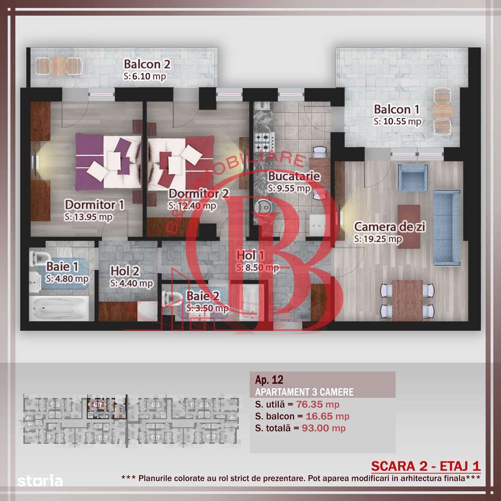 3 camere  -parcare bonus -oferta lansare proiect Pallady-0