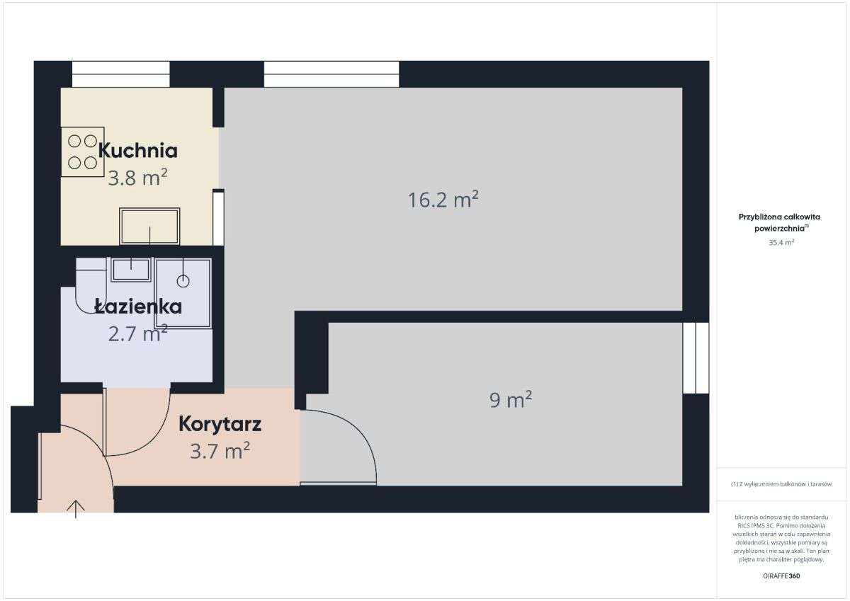 2 pokoje | parter | 36,27m2| ul. Osiedlowa - Pełny obrazek: 5/19