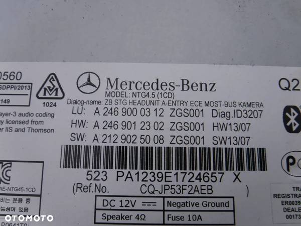 Mercedes CLA W117 radio nawigacja A2469000312 - 2