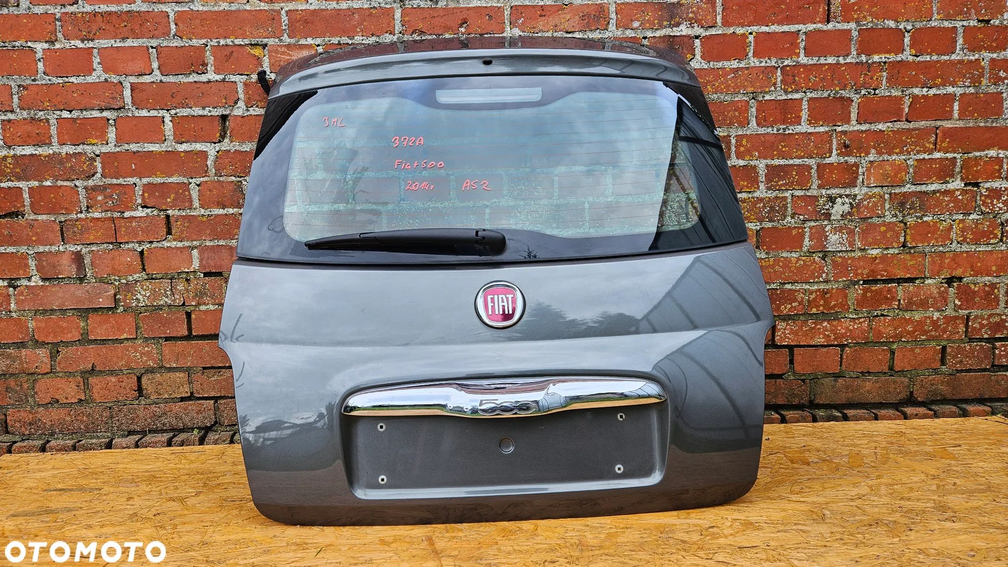 Fiat 500 Kompletna klapa bagażnika Szyba 2014 R AS2  kolor 372A - 1