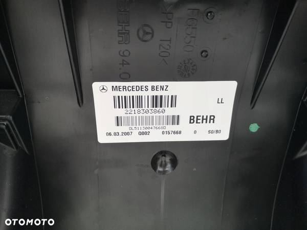 MERCEDES W221 NAGRZEWNICA KPL EUROPA 2218303860 - 2