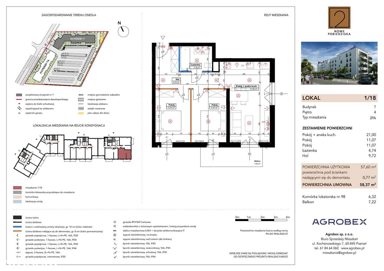 Nowe Pobiedziska 2 | mieszkanie 3-pok. | M1_18 - Pełny obrazek: 2/9