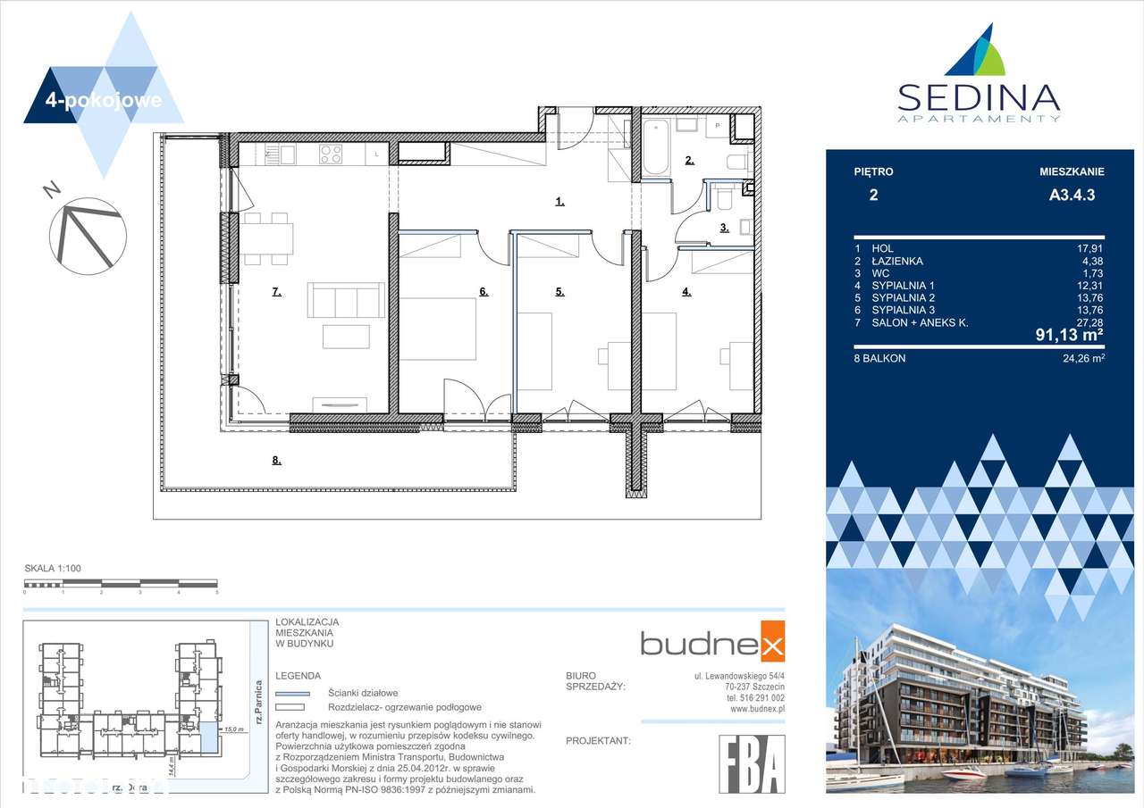 Sedina | apartament 4-pok. | A3.4.3 - Pełny obrazek: 2/9