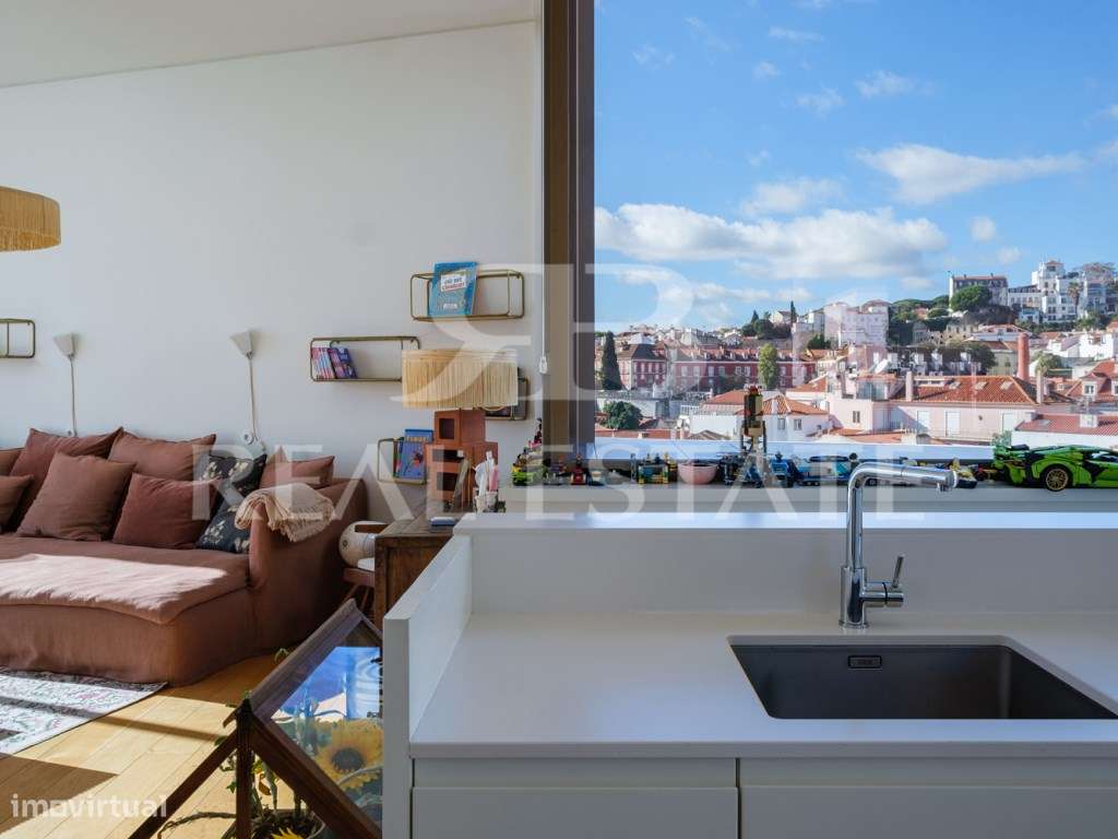 T3 duplex com VISTA + TERRAÇOS + PISCINA + GARAGEM em São Vicente -...-5