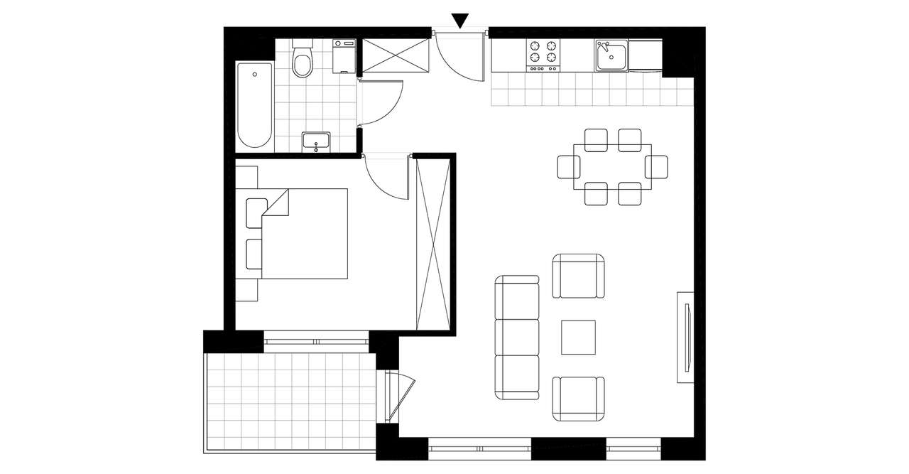 2-pokojowe mieszkanie 52m2 + loggia Bez Prowizji - Pełny obrazek: 2/7