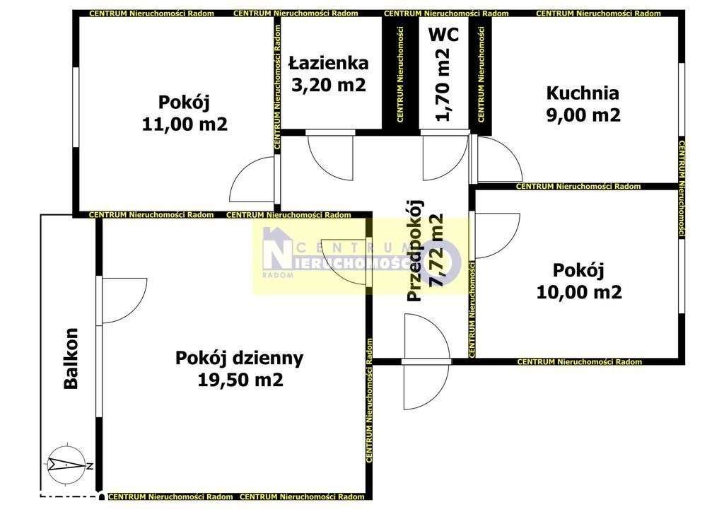 Południe, ul.Gębarzewska, M4, 62.12 m2, balkon.-12