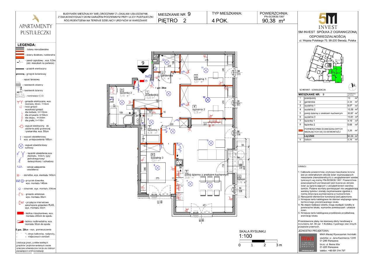 Apartamenty Pustułeczki 4-pok 90,38m M9 - Pełny obrazek: 2/7