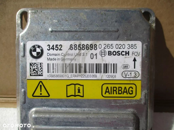 MODUŁ STEROWNIK AIR BAG BMW F20 F30 6858698 - 3