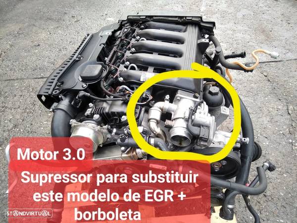 Supressor EGR BMW Série 5 E60 E61 M47N2 M57N2 + Tubo admissão - 140mm - 3