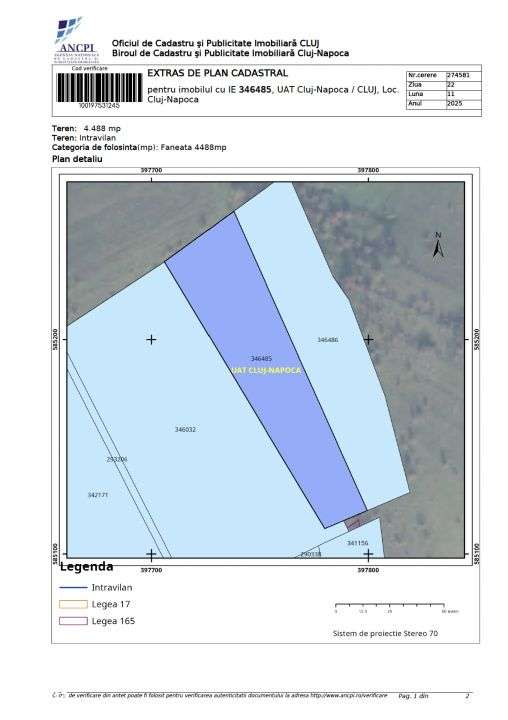 Teren Intravilan, Strada Colonia Sopor CJ 400482-8