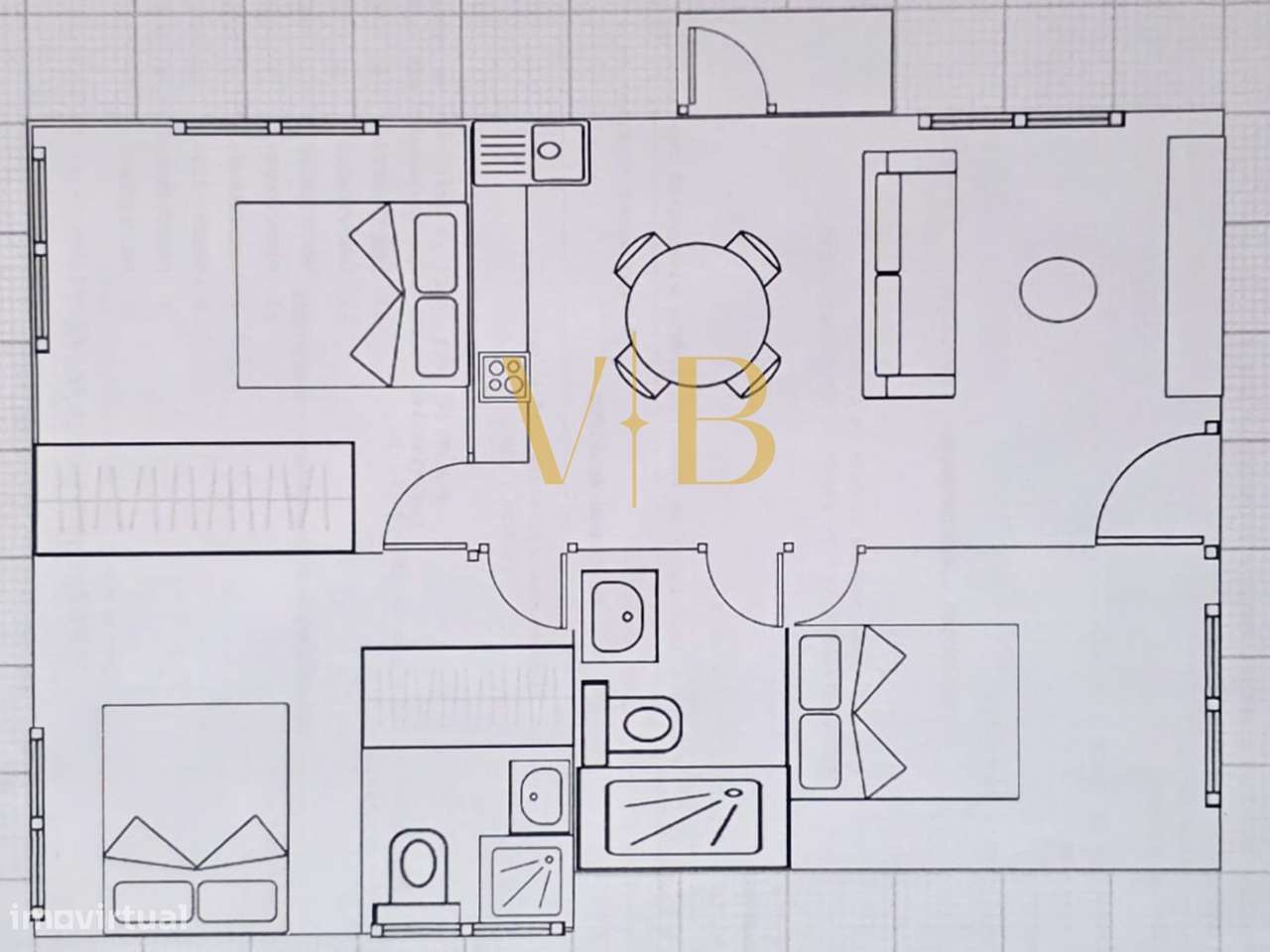 T3 Remodelado junto à Praça do Almada – Terraço Exclusivo de 30 m²-14
