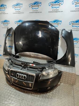 FRENTE COMPLETA AUDI A3 8P 8P1 FASE II 2 SLINE S-LINE S LINE CAPOT PARACHOQUES GUARDA-LAMAS OTICAS RADIADOR VENTILADOR FRENTE FIBRA REFORÇO - 10