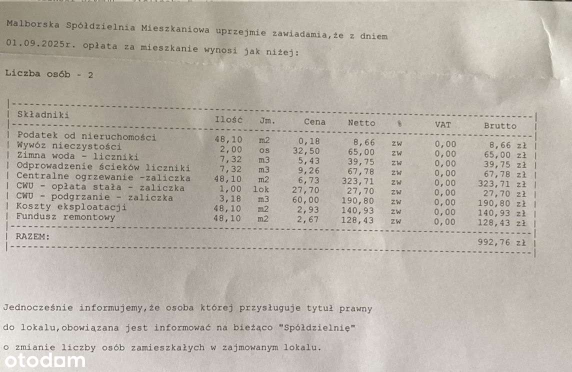 Parter 48,1m2 - 2 pokoje po remoncie ul. Kotabińskiego 11-18