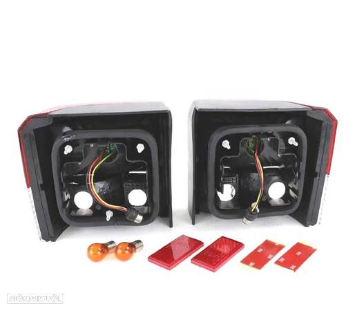 FAROLINS TRASEIROS LED PARA VOLKSWAGEN VW T4 TRANSPORTER CARAVELLE 90-03 VERMELHO BRANCO - 2