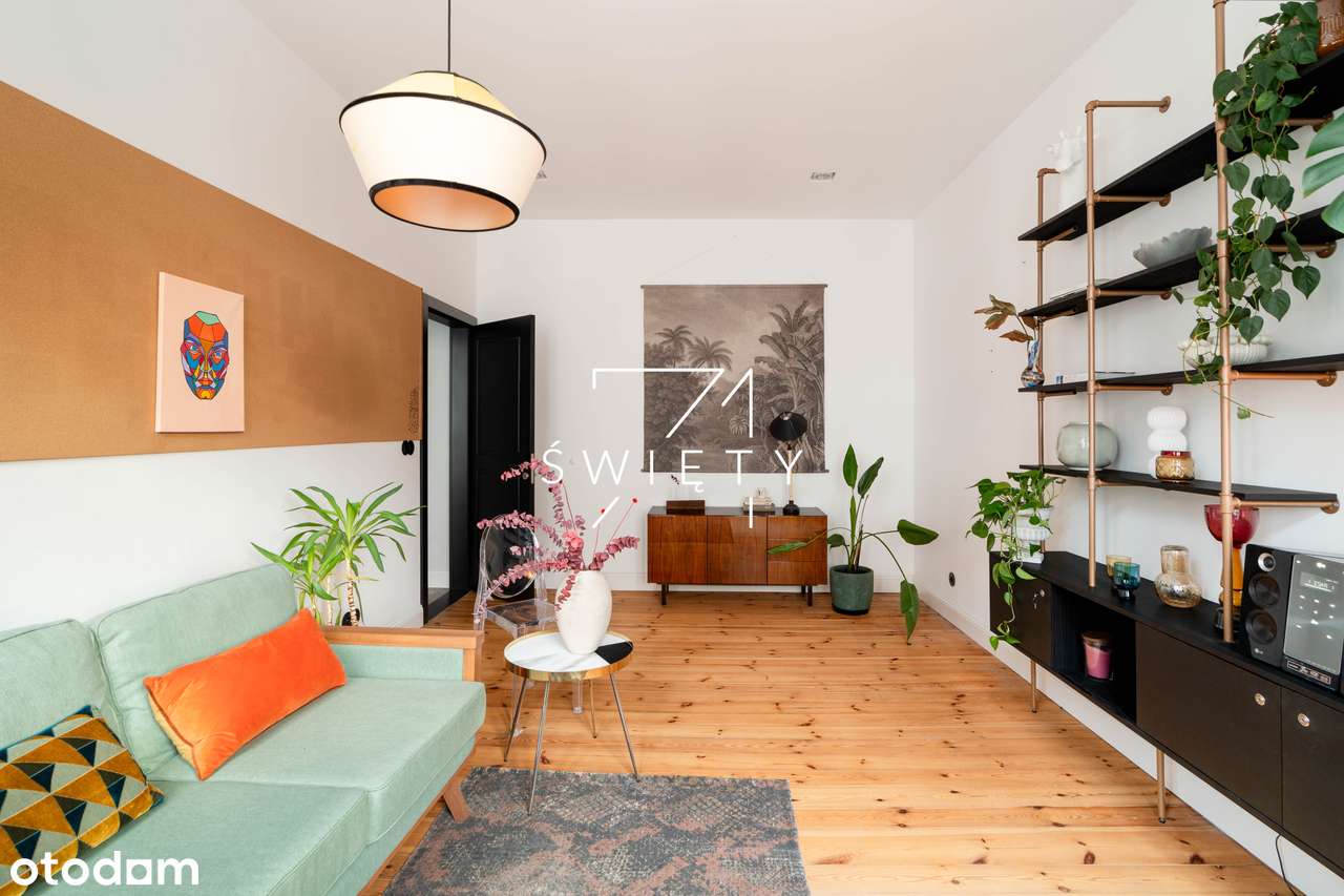 Designerskie 2 pokoje w kamienicy | Górna Wilda | Drewniana podłoga-4