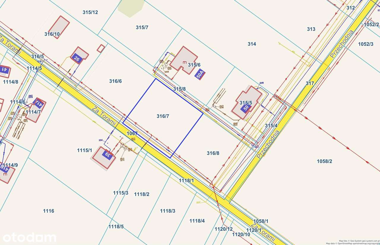Działka budowlana 1600m2 Niedrzwica Duża, ul. Za Torami / Przechodnia-7