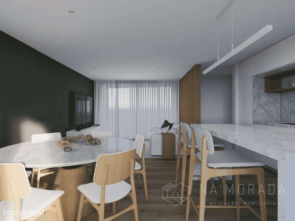 Apartamento T3 com terraço de 40m2 em São Félix da Marinha-16