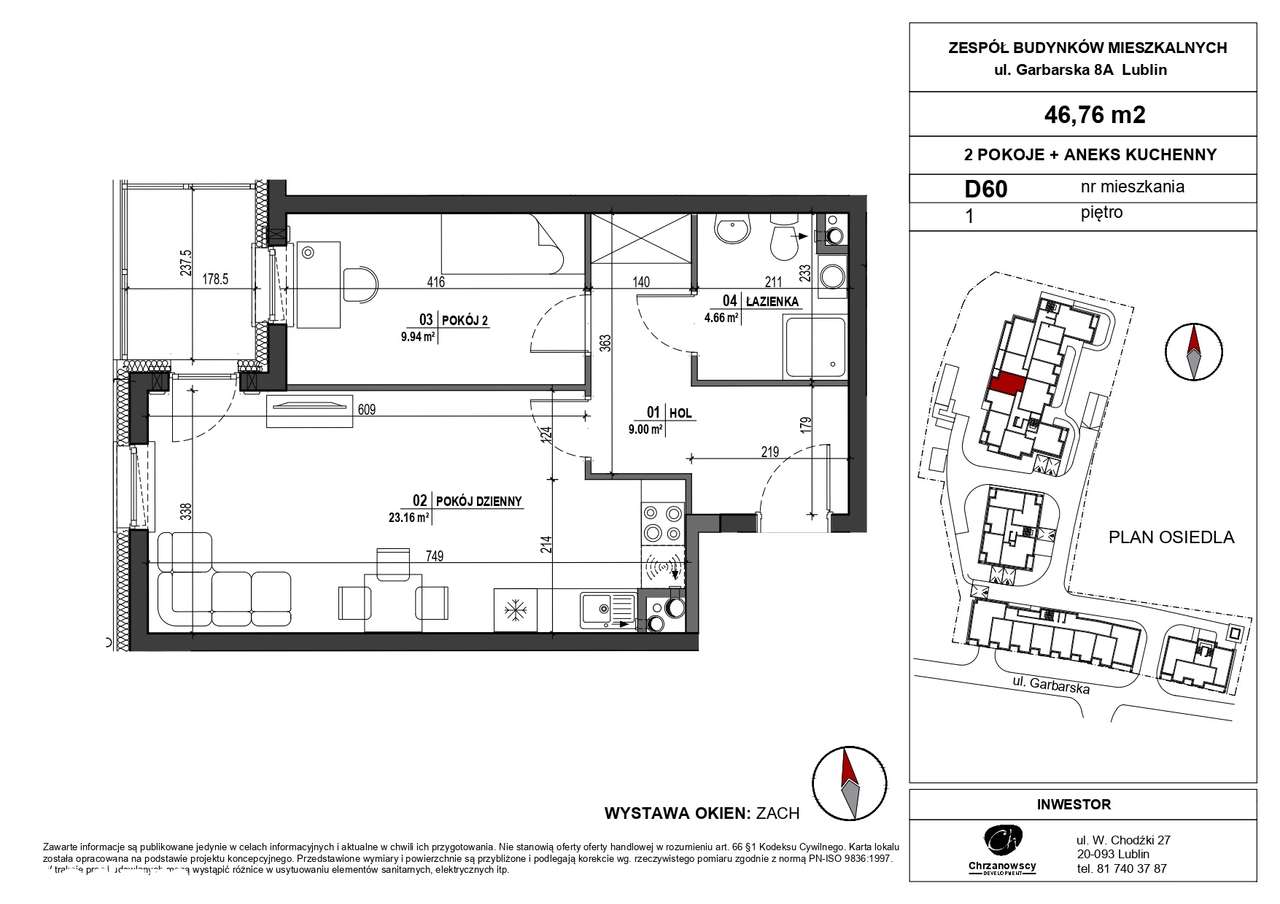 NOWE 2 pokoje, blisko centrum, bez PCC - Pełny obrazek: 2/7