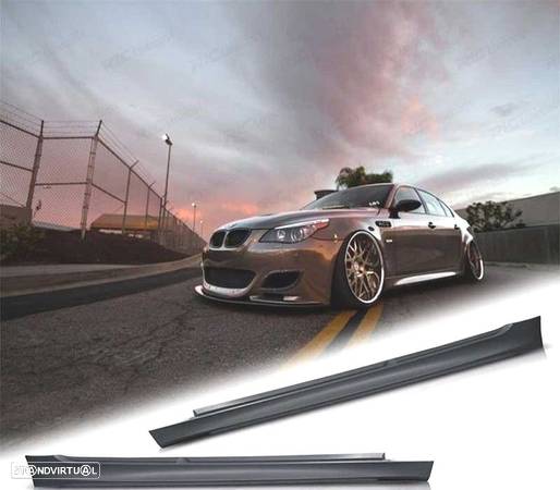 EMBALADEIRAS LATERAIS PARA BMW E60 E61 03-10 LOOK M-TECH - 3