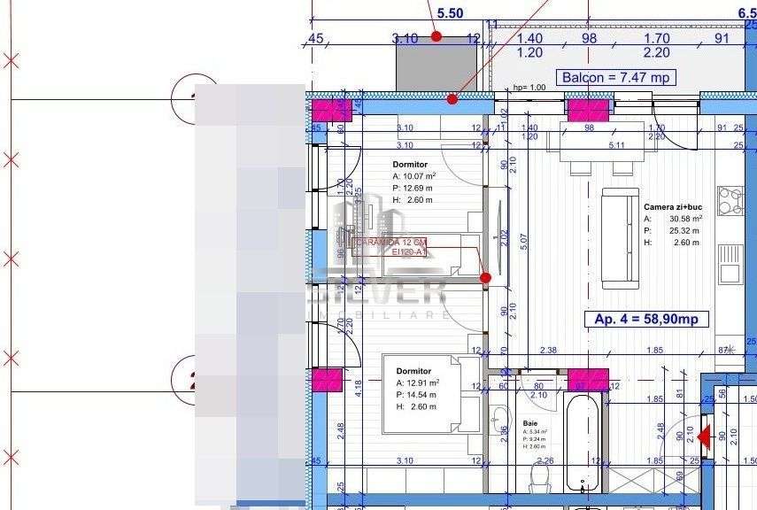 Apartament cu 3 camere/59 mp/Terasa 26mp/imobil NZEB. - Imagine principală: 4/15