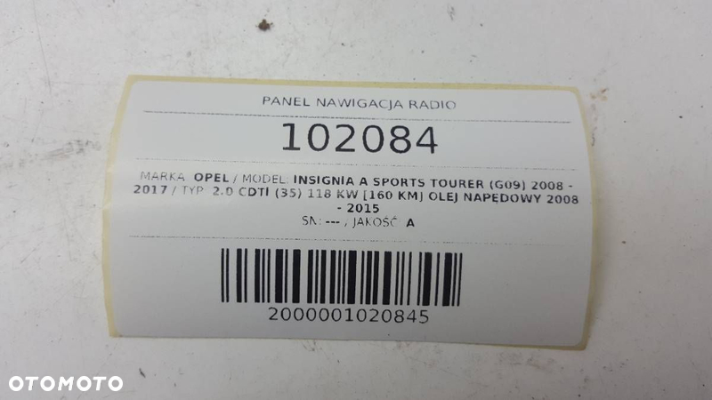 PANEL RADIA NAWIEWU INSIGNIA 13273256 13273096 - 5