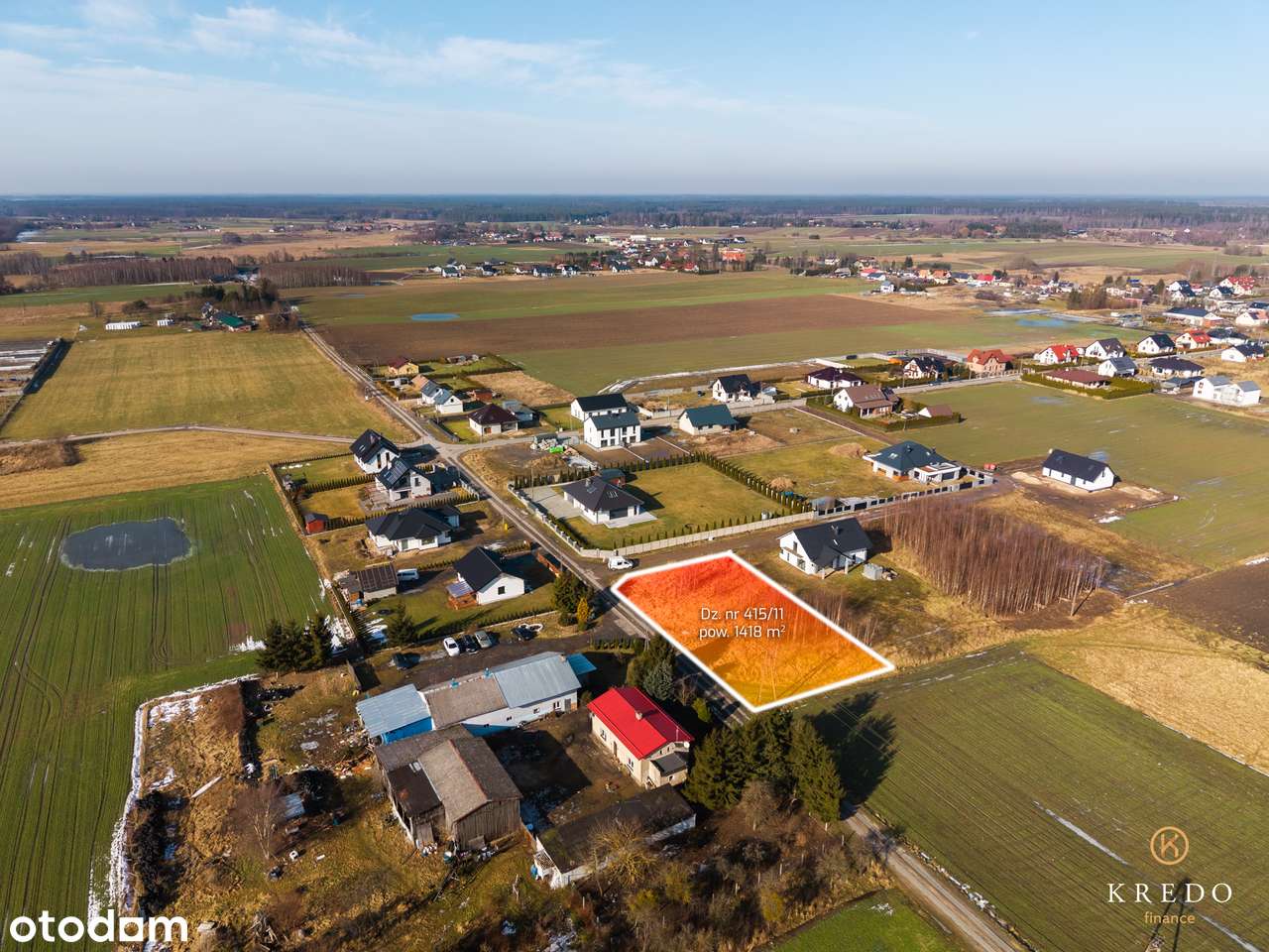 Działka budowlana 1418 m² | Kołdowo | Media | WZ | Spokojna okolica-6