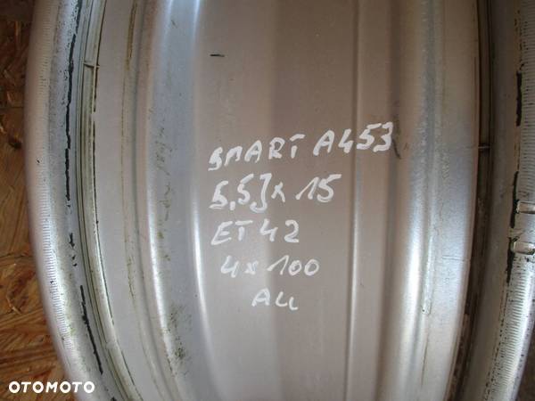 FELGA ALUMINIOWA SMART A453 5,5Jx15 ET42 4x100 - 3