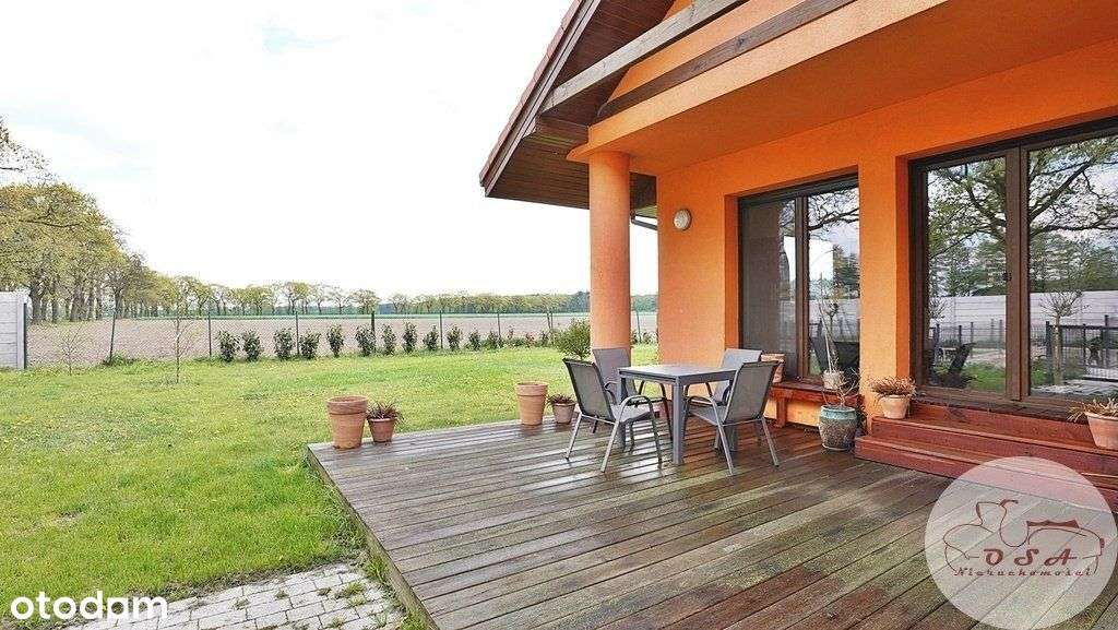 Parterowy wolnostojący duża działka Żabno Mosina-18