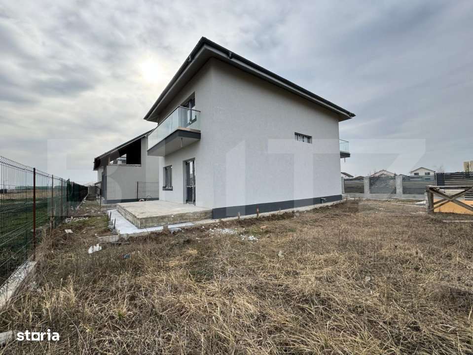 Casa semi-finisata P + E, 119 mp utili, teren 339 mp, Pielesti, zona M - Imagine principală: 4/19