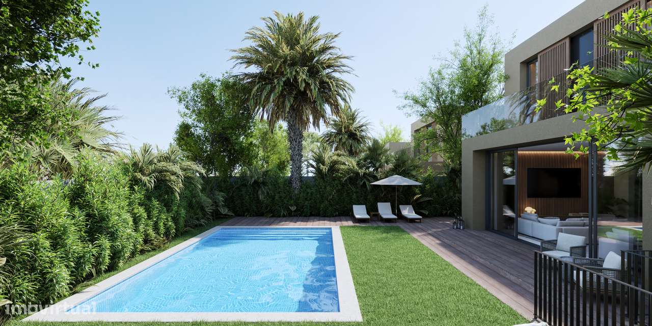 Moradia T4 com piscina, garagem e vista jardim e serra-40