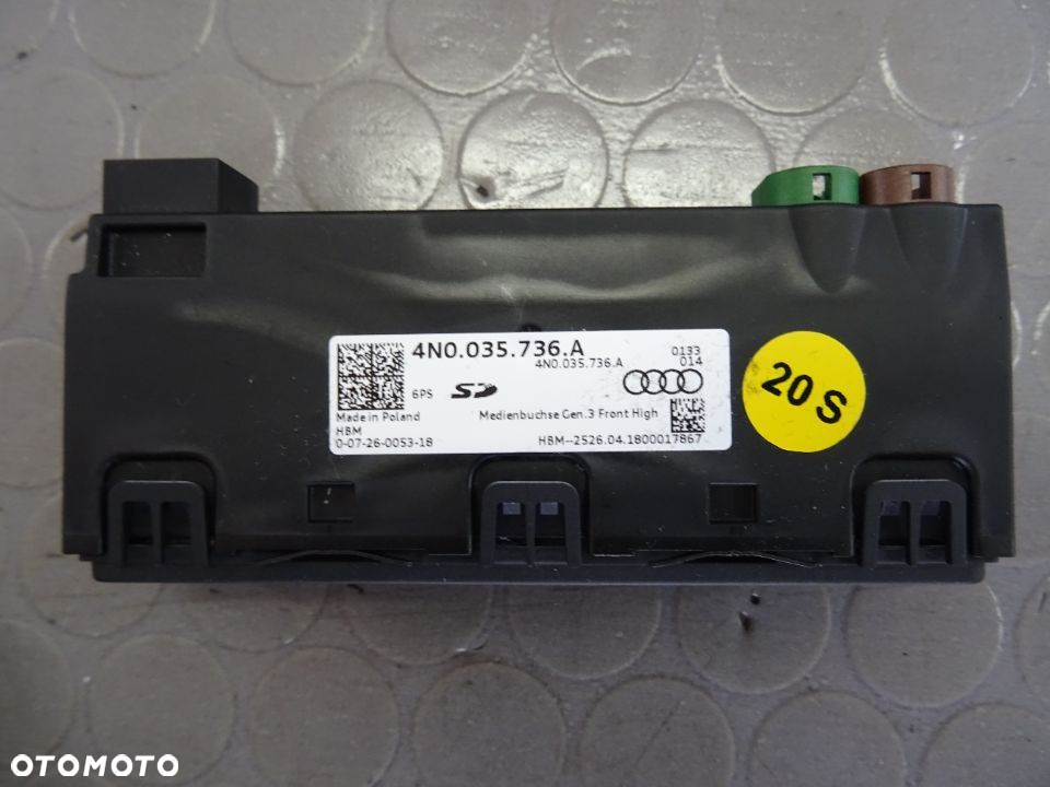 4N0035736A portu USB SIM SD Audi A7 A6 C8 A8 4K czesci - 2