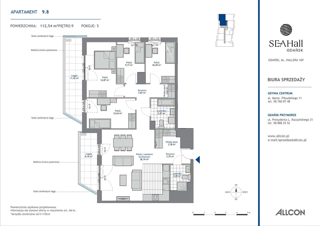 5 pokoi | 112,54 m² | 2 loggie | 2 łazienki | garaż-14