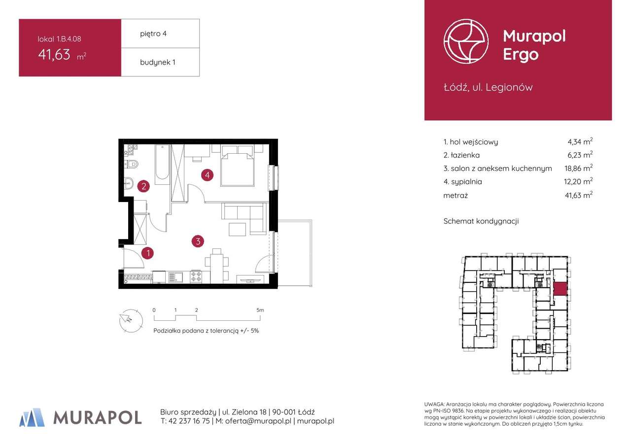 Nowe mieszkanie 2 pokojowe| Murapol Ergo | Blisko Manufaktury | Łódź-5
