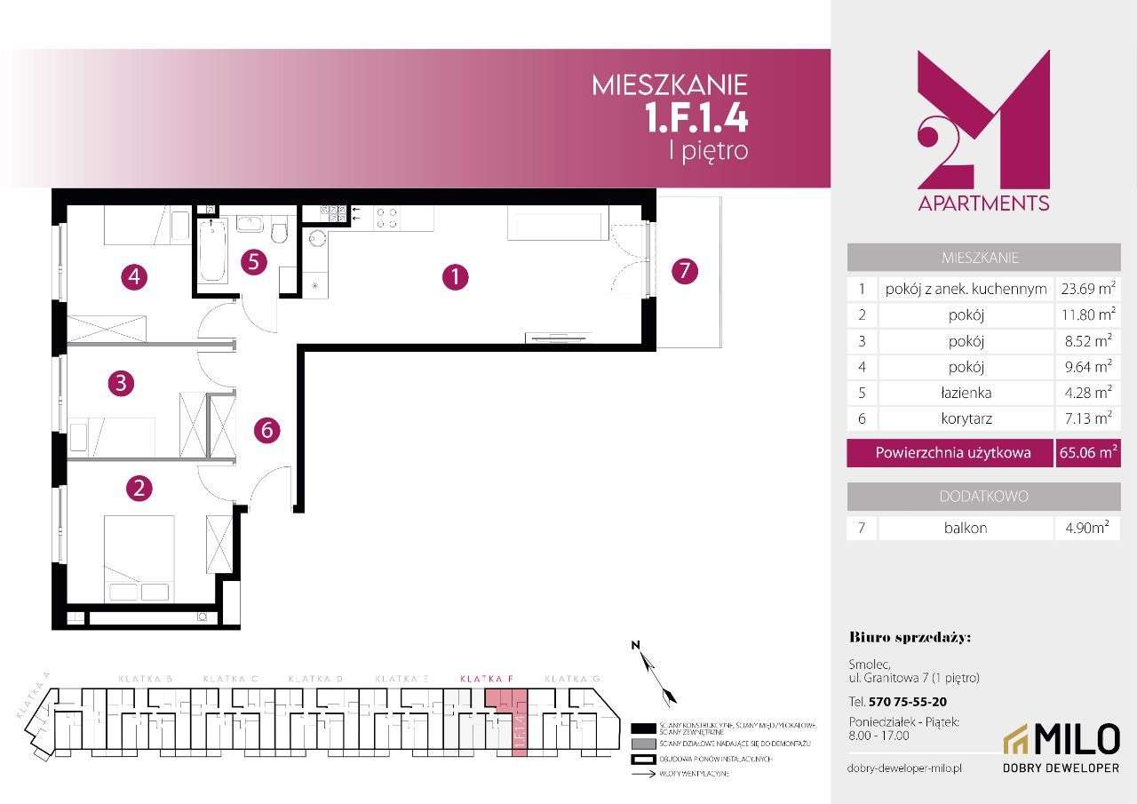 Mieszkanie 1.F.1.4 - Pełny obrazek: 2/7