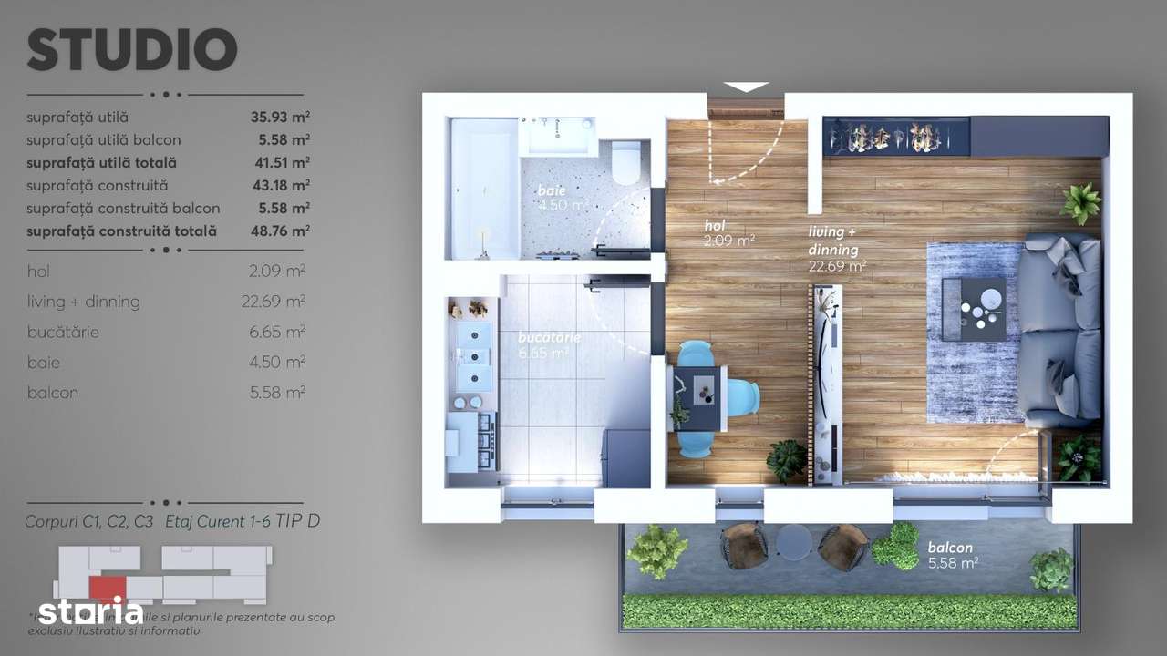 FINALIZAT - Garsoniera/ Studio - Sector 6 - Avangarde Blvd. Timisoara-7