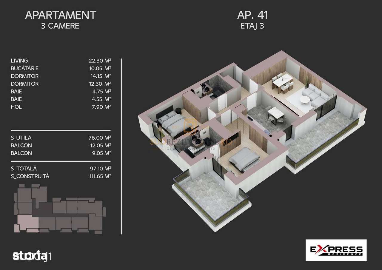 Apartament decomandat cu 3 camere de vanzare - Metalurgiei, Berceni-6