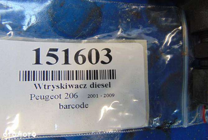 PEUGEOT 206 LIFT 1.4HDI WTRYSKIWACZ DIESEL SPRAWNE KOMPLET 4SZT 0445110135 - 5